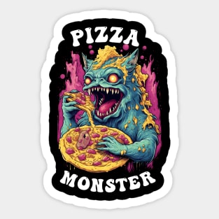 Pizza Monster Sticker